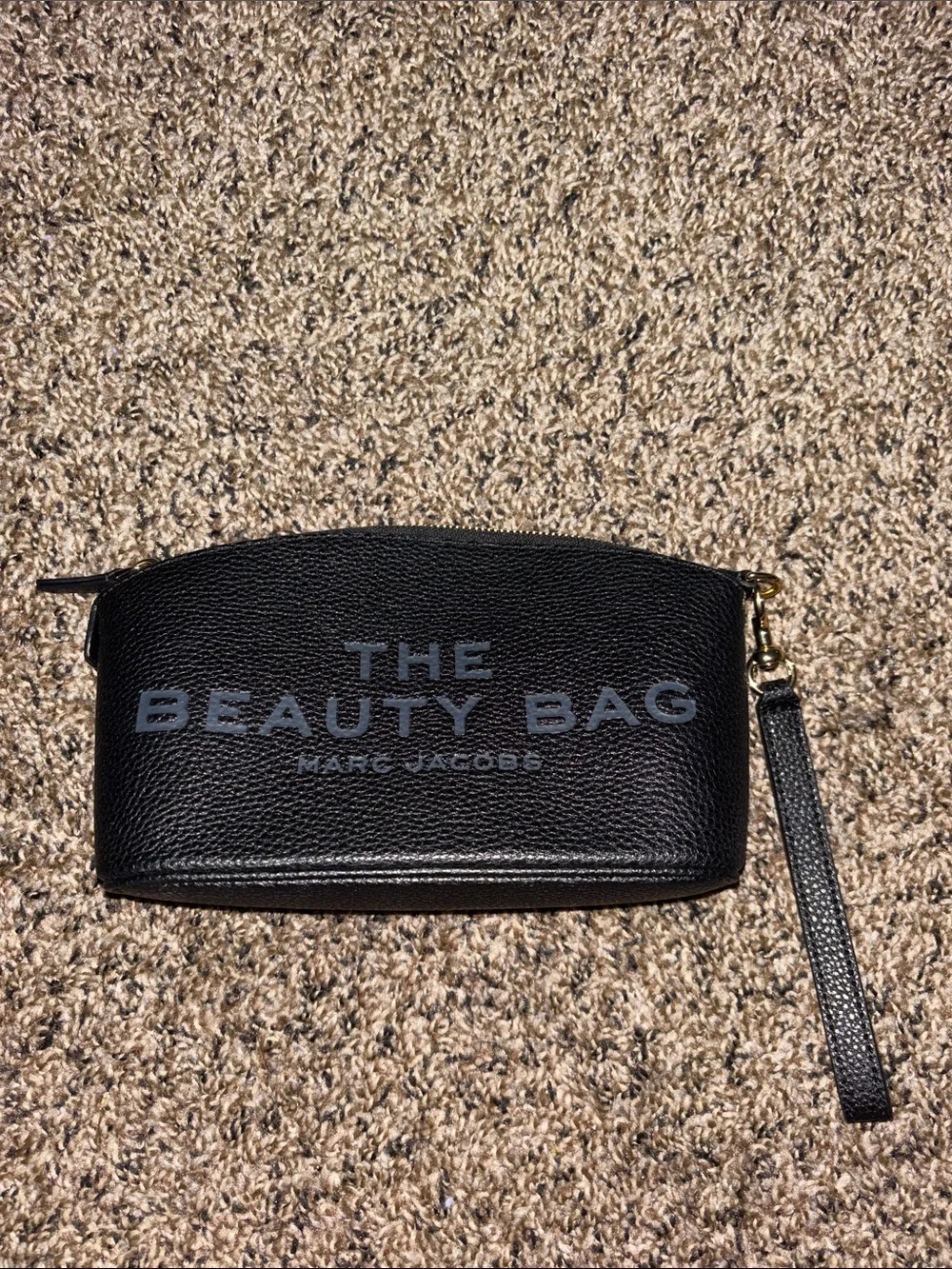 Marc Jacobs Black The Beauty Bag Cosmetic Pouch with Wristlet